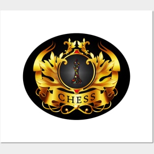 Chess Shield with Colorful King Posters and Art